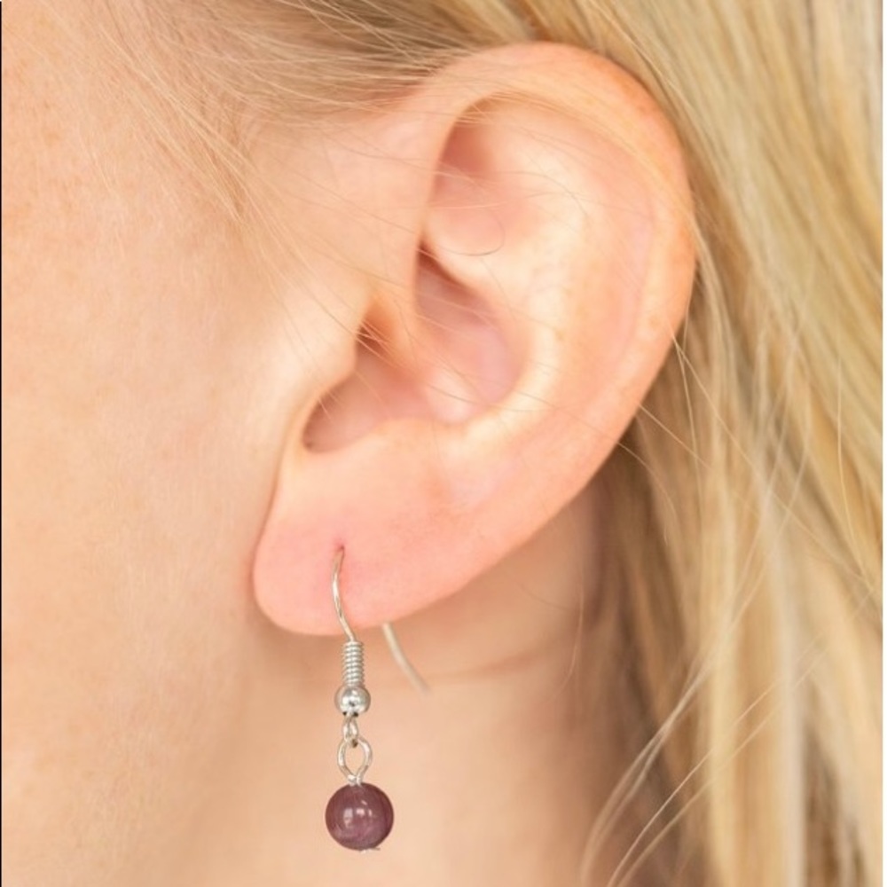 paparazzi Happy As Can Beam Purple Necklace - Picture 2 of 5